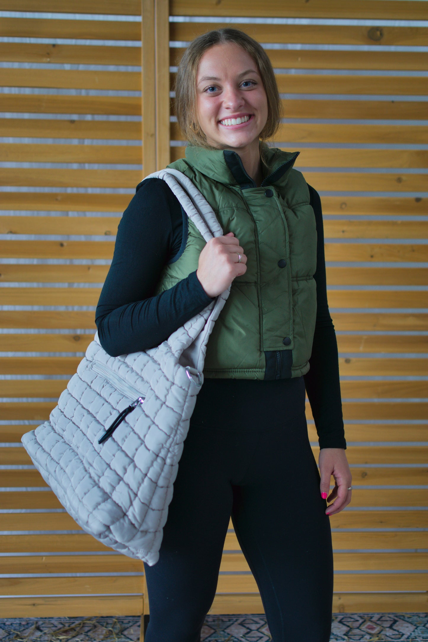 Rectangle Quilted Shoulder Bag