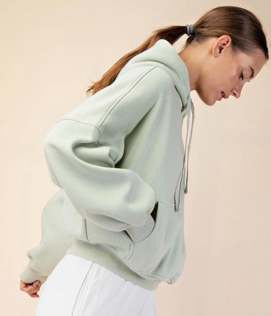 French Terry Hooded 1/2 Zip Sweatshirt