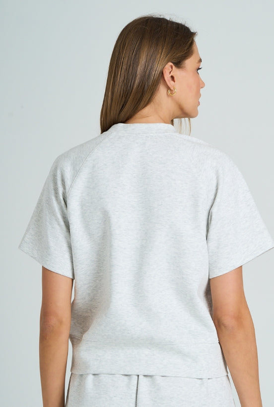 Scuba Front Pocket Short Sleeve Top