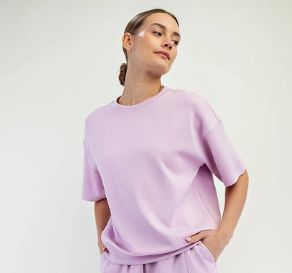Oversized Scuba Short Sleeve Top