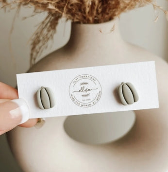 Pumpkin Polymer Clay Stud Earrings