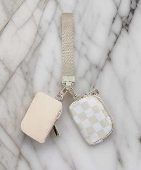 Nylon Dual Pouch Wristlet