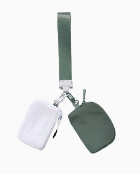 Nylon Dual Pouch Wristlet