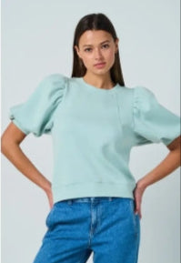 Puffed Sleeve Knit Top