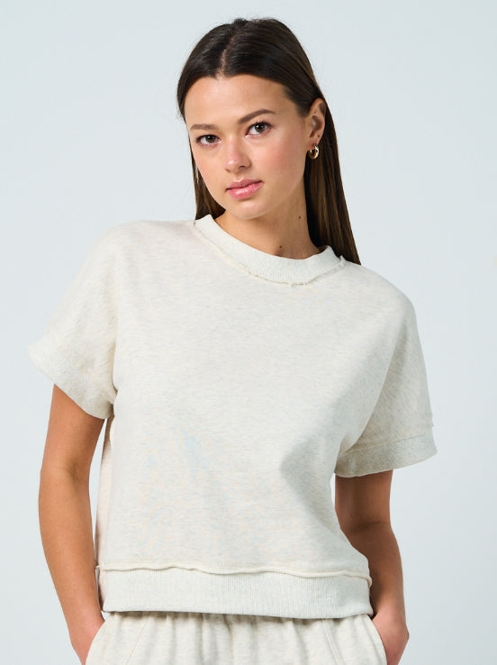 Drop Sleeve Tulip Back Short Sleeve Shirt