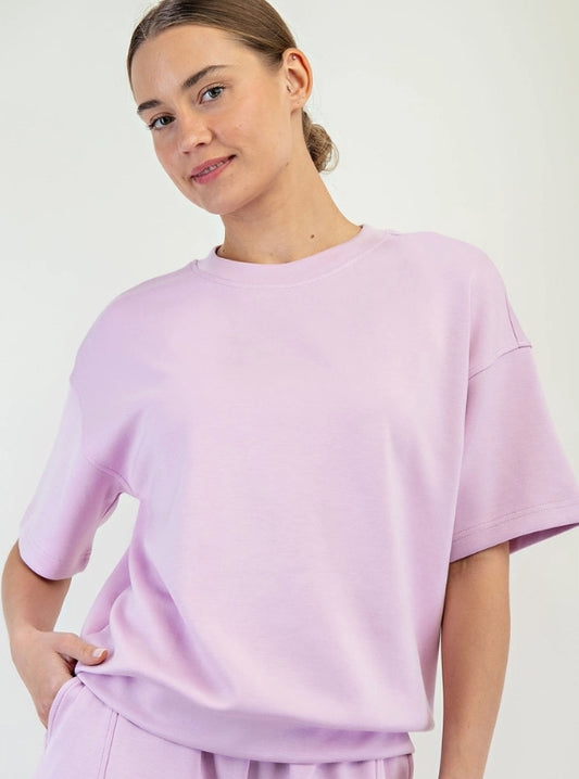 Oversized Scuba Short Sleeve Top