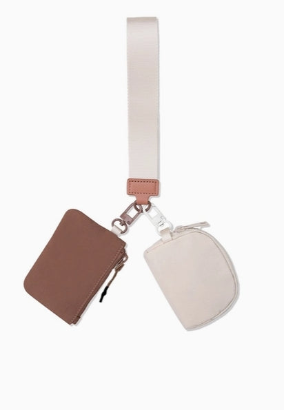 Nylon Dual Pouch Wristlet