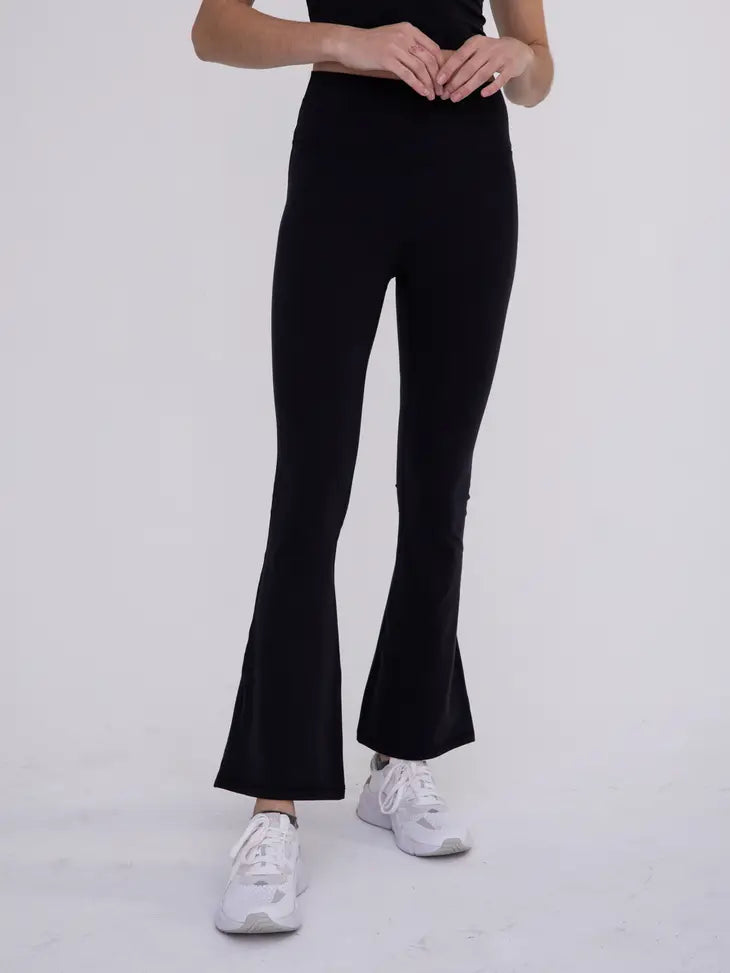 High Waist Flare Leggings Black