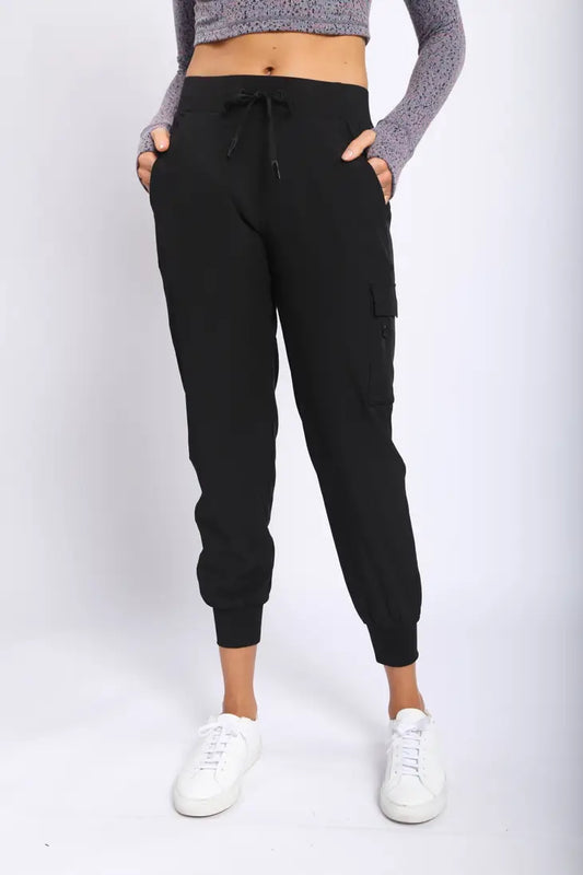 High Waisted Capri Active Jogger Black